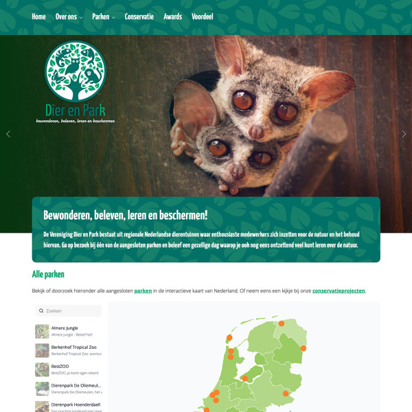 Dier en Park website realisatie