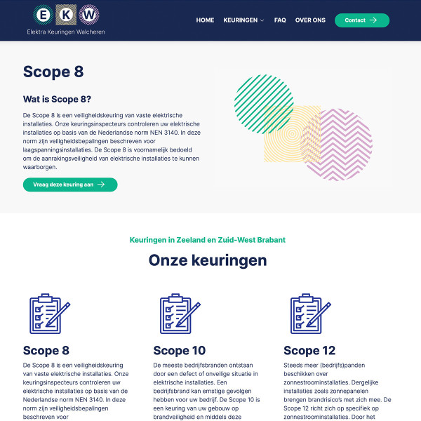 EKW website bouwen