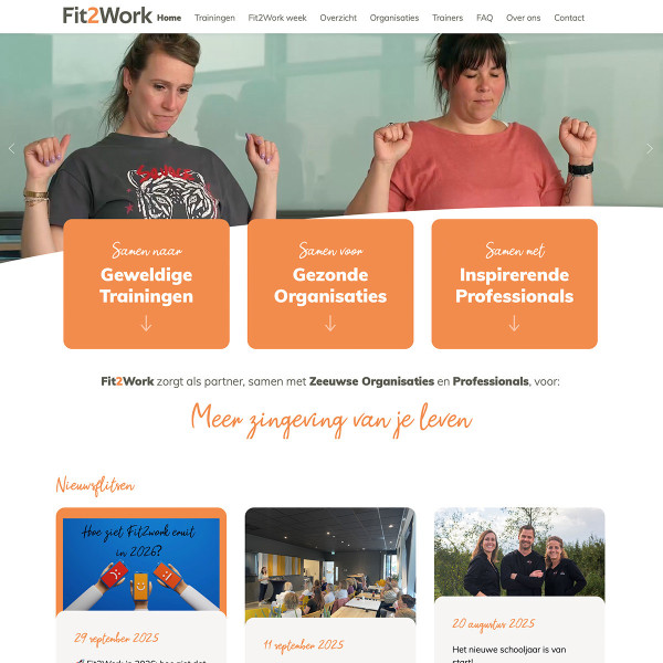 Fit2Work website ontwerp
