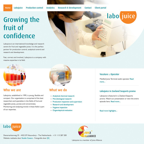 Labojuice website