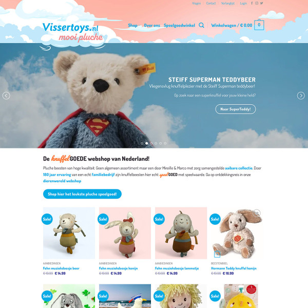 Vissertoys website ontwerp